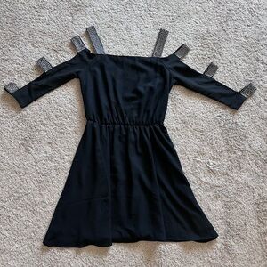 ASOS cold shoulder dress with sparkling straps size XS